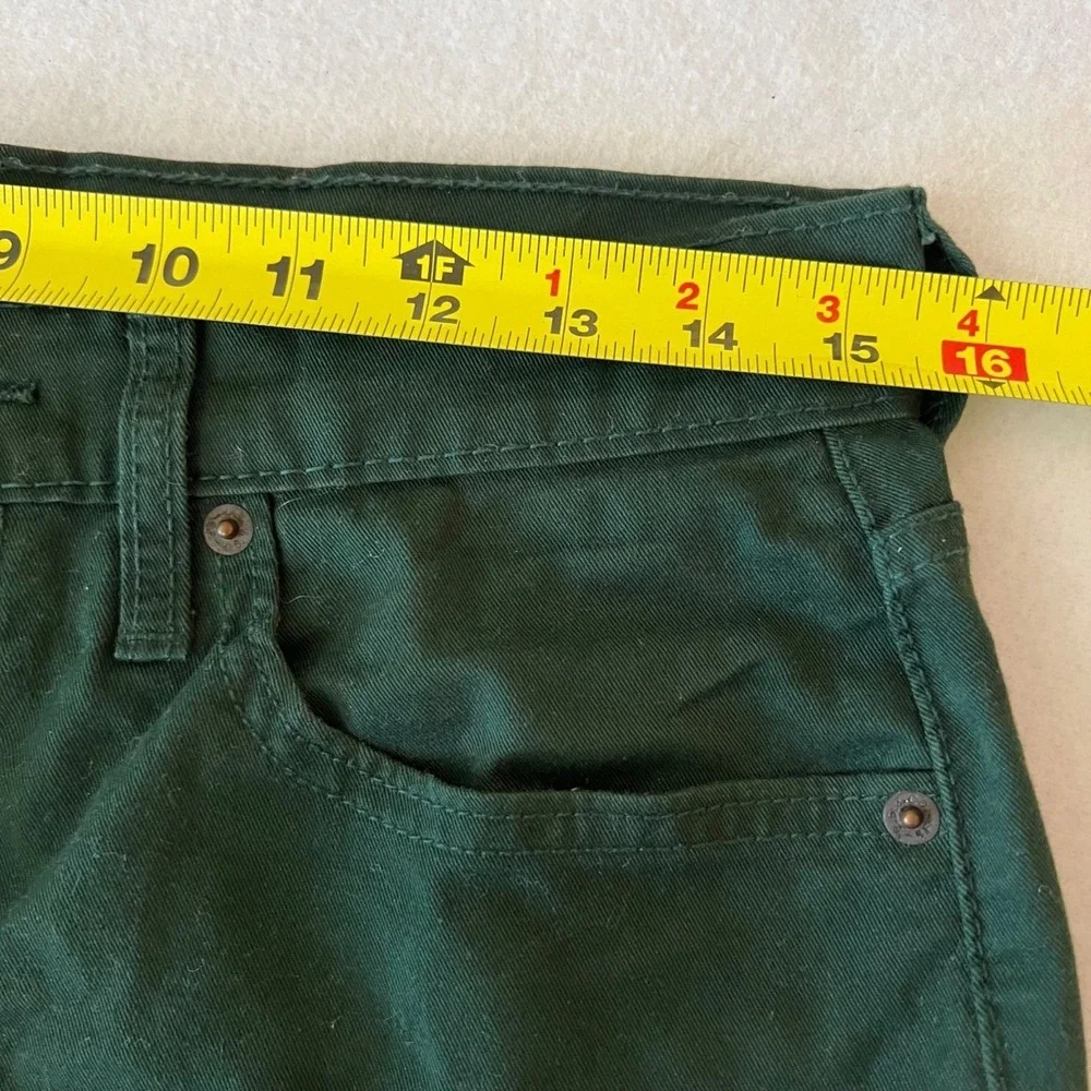 Levi's 502 Men's Stretch Slim Leg Green Pants Size 29x27.5 Regular Fit 5-Pockets